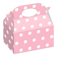 Boîtes en carton à pois de 16 x 16 x 10,5 cm - 12 unités