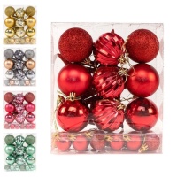 Boules de Noël assorties avec étoile - 22 pcs.