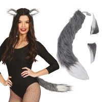 Ensemble d'accessoires de loup gris