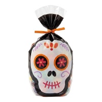 Sac pour bonbons du Jour des morts de 22 x 15,5 cm - Wilton - 15 unités