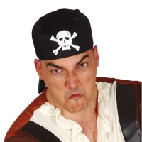 Chapeau de pirate avec tête de mort - 57 cm