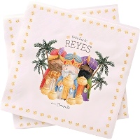 Serviettes de table des trois Rois mages, 16,5 x 16,5 cm - 20 pièces