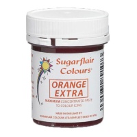 Concentré de coloration en pâte orange max Orange Extra 42 gr - Sugarflair