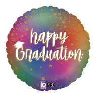 Ballon rond Happy Graduation 46 cm - Grabo