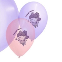 ballons en latex, 30 cm, couleurs assorties, transparentes - Ballons Clown - 25 pcs.