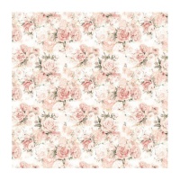 Papier vélin Shabby Roses 30,5 x 30,5 cm - Artis decor - 3 feuilles