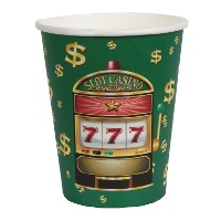 Gobelets vert de casino de 270 ml - 10 unités