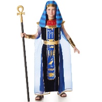Costume d'égyptien en velours bleu pour enfant