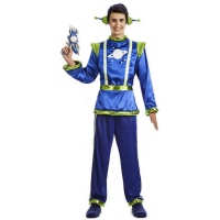 Costume d'Alien bleu avec antennes pour hommes