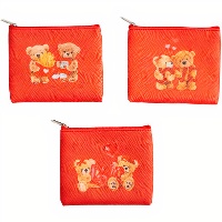 Porte-monnaie Oursons amoureux - 1 unité