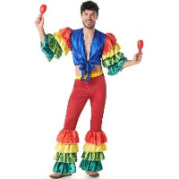 Costume de rumbero multicolore pour homme