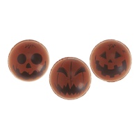 Figurines en chocolat noir dans une boule de citrouille d'Halloween - 40 unités