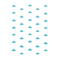 Pochoir bateaux en papier 15 x 20 cm - Artis decor - 1 unité