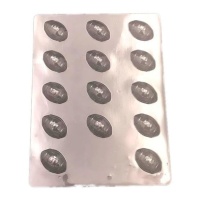 Moule à chocolat pour ballon de rugby 24 x 18,5 cm - Pastkolor - 14 cavités
