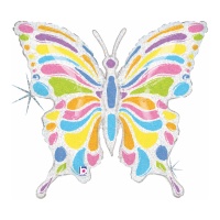 Ballon papillon pastel holographique 84 cm - Grabo