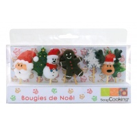 Bougies figurines de Noël - Scrapcooking - 6 pcs.