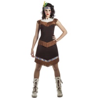 Costume d'Indien Apache foncé pour femmes