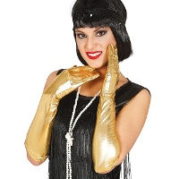 Gants longs métallisés de 44 cm