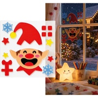 Décoration adhésive en gel sur le thème du lutin