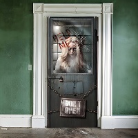 Décoration pour porte de l'asile psychiatrique de 1,80 x 0,80 m