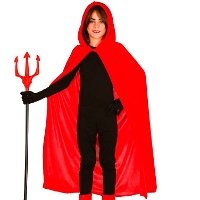 Cape effet velours avec capuche pour enfant de 1 m - 1 unité