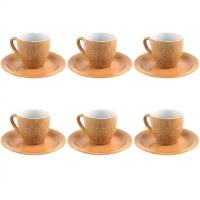 Tasse de 100 ml de café feuilles moutarde - 6 services