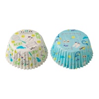Caissettes pour cupcakes motif tennis - Decora - 36 unités