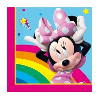 Serviettes Minnie Arc?en?ciel 16,5 x 16,5 cm - 20 unités