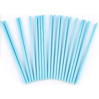 Pailles en papier bleues - 20 unités