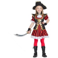 Costume de pirate corsaire anglais pour filles