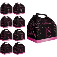 Boîte en carton Elegant Pink de différents numéros - 12 unités