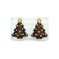 Moule à chocolat pour sapin de Noël 10 cm - Decora - 2 cavités