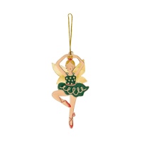 Pendentif ballerine en métal 5 x 10 cm