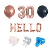 Kit de ballons Hello 30 - Monkey Business - 95 pcs.