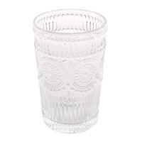 Verre de 400 ml en cristal gravé transparent