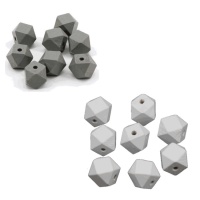 Perles hexagonales en bois 1,4 cm - 8 pcs.