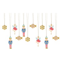 Pendentifs décoratifs Casse-Noisette - 12 pièces