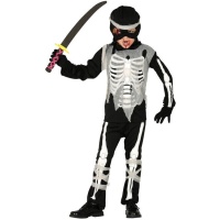 Costumes de squelettes Ninja noirs pour enfants