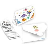 Invitations dinosaures - 6 pièces