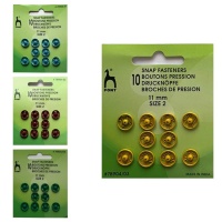 Boutons pression de 1,1 cm - Pony - 12 paires