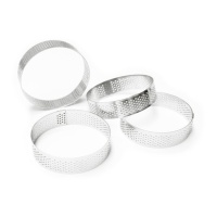 Moule rond en acier perforé de 8 cm - Scrapcooking - 4 pcs.