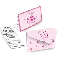 Invitations Princesse - 6 pièces