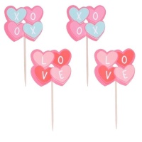 Pics en forme de coeur pour la Saint-Valentin - PME - 24 pcs.