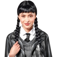 Perruque adulte Mercredi Addams