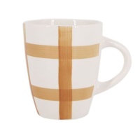 Mug jaune à damier de 350 ml