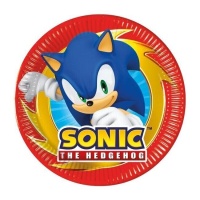 Assiettes Sonic The Hedgehog 20 cm - 8 pièces