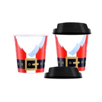 Père Noël Ho Ho Ho Tasse en carton avec couvercle 200 ml - 10 pcs.