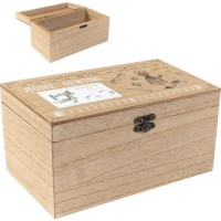 Boîte à couture en bois avec design - DCasa