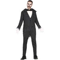 Costume élégant de squelette avec noeud papillon pour homme