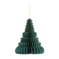 Pendentif nid d'arbre de Noël vert bouteille 20 cm - 1 pièce